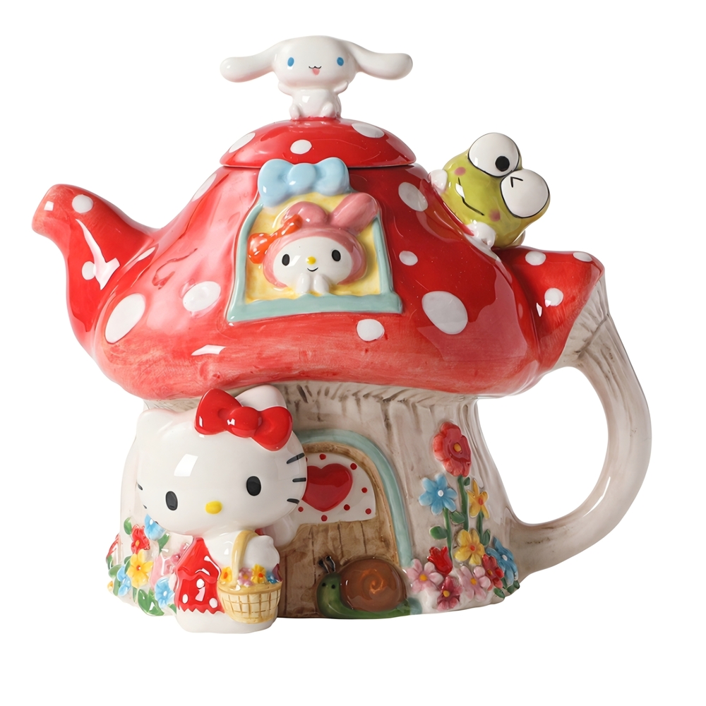 Hello Kitty Red and White Mushroom Teapot